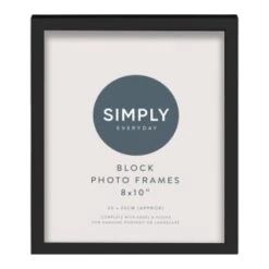 Simply Everyday 8 X 10" Block Frames 3pk - Black -Home Decor Store 290765 3pk simply everyday block frames 8x10 black 3
