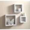 Lokken 3 Cube Shelves - White -Home Decor Store 294102 vermont cube shelves white1