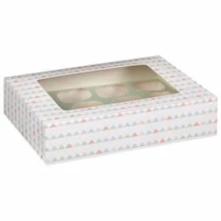 Betty Winters Large Cupcake Boxes 2pk -Home Decor Store 320784 4pk cupcake boxes holds 12 pastel triangles 2