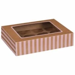Betty Winters Large Cupcake Boxes 2pk -Home Decor Store 320784 4pk cupcake boxes holds 12 pink 2