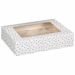 Betty Winters Large Cupcake Boxes 2pk -Home Decor Store 320784 4pk cupcake boxes holds 12 silver spot 2