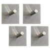 B&M Metal Adhesive Hooks 4pk - Square