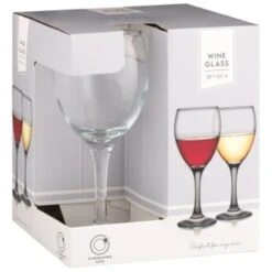 B&M Wine Glasses 4pk -Home Decor Store 338802 set of 4 wine glasses