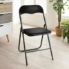 B&M Luxe Velvet Folding Chair - Black -Home Decor Store 349907 luxe velvet folding chair black