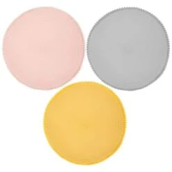 B&M Grey Round Pom Pom Placemats 4pk -Home Decor Store 355688 355688 355689 pom pom placemats main