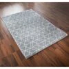 Geo Microplush Rug 60 X 110cm - Grey -Home Decor Store 356010 356011 geo plush rug grey 2 1