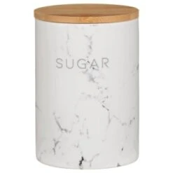 B&M Marble Effect Kitchen Canisters 3pc -Home Decor Store 356820 storage canisters marble effect sugar