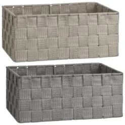 B&M Woven Storage Baskets 3pk - Silver -Home Decor Store 365979 365978 3pk woven baskets group 2
