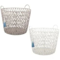 B&M Storage Basket With Tassel - Grey 7 B&M Storage Basket With Tassel - Grey -Home Decor Store 368485 basket with tassel main