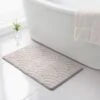 B&M Scallop Memory Foam Bath Mat - Taupe -Home Decor Store 368862 scallop memory foam bath mat