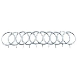 B&M Metal Curtain Rings 10pk - Shiny Nickle -Home Decor Store 369328 metal curtain rings rings shiny nickle 3