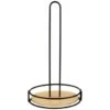 B&M Black & Wood Kitchen Roll Holder