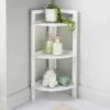 Maine 3 Tier Corner Shelving - White -Home Decor Store 369723 maine 3 tier corner shelf white