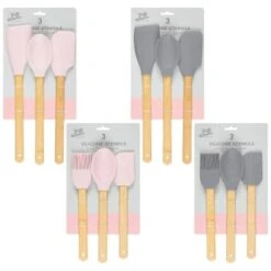 B&M Betty Winters Silicone Utensils 3pk - Grey -Home Decor Store 369971 369972 3pk betty winters silicone utensils main