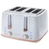 Goodmans Diamond 4 Slice Toaster - White & Rose Gold -Home Decor Store 371982 goodmans diamond white rose gold 4 slice toaster 2