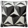 Jenson Geo Velvet Cushion - Grey -Home Decor Store 373032 jenson geo velvet cushion black