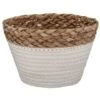B&M Mini Cotton Wicker Basket - Cream -Home Decor Store 374370 mini straw and cotton rope string basket white