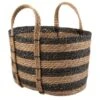 B&M Striped Wicker Basket - Black & Natural -Home Decor Store 374390 stripe wicker basket