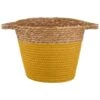 B&M Small Two Tone Wicker Basket - Ochre -Home Decor Store 374395 small ochre two tone basket