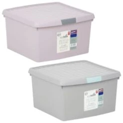 B&M Waffle Clip Box 25.5L - Blush -Home Decor Store 375471 375472 25 5l waffle clip box group