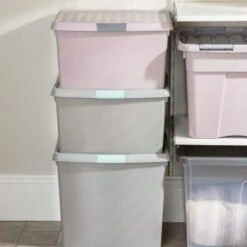 B&M Waffle Clip Box 25.5L - Blush -Home Decor Store 375471 blush 25 5l waffle clip box 6