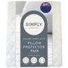 Simply Anti-Bacterial Quilted Pillow Protectors 2pk -Home Decor Store 375783 simply everyday quilted super soft pillow protector pair
