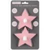 B&M Star Shaped Self Adhesive Hooks 2pk - Blush -Home Decor Store 376159 2pk star shaped self adhesive hooks pink