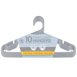 B&M Jumbo Hangers 10pk - Grey -Home Decor Store 376556 10pk strong clothes hangers grey 2