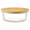 B&M Round Glass Food Container With Bamboo Lid -Home Decor Store 376821 round glass food container 2