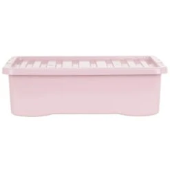 B&M Under Bed Storage Box 32L - Dusty Pink -Home Decor Store 377038 under bed storage box 32l dusty pink