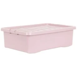 B&M Under Bed Storage Box 32L - Dusty Pink