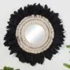 B&M Black Feather Mirror