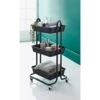 Spaceways 3 Tier Multi-Purpose Trolley - Black -Home Decor Store 378713 mobel 3 tier multipurpose trolley black