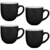 Simply Everyday Gloss Mugs 4pk - Black -Home Decor Store 380121 4pk simply everyday mugs black 3