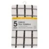 B&M Essentials Check Tea Towels - Black 5pk 1 B&M Essentials Check Tea Towels - Black 5pk -Home Decor Store 380235 5pk check tea towels black