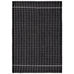 B&M Check Tea Towels - Black 3pk -Home Decor Store 380307 3pk check tea towels black 4