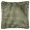 B&M Cotton Waffle Cushion - Green 2 B&M Cotton Waffle Cushion - Green -Home Decor Store 380445 luna cotton waffle cushion green