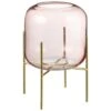 B&M Pink Candle Holder On Stand -Home Decor Store 380584 pink candle holder on stand