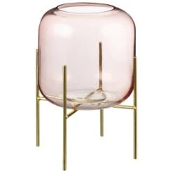 B&M Pink Candle Holder On Stand