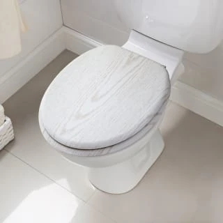 Addis White Wooden Toilet Seat 3 Addis White Wooden Toilet Seat