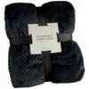 B&M Waffle Fleece Throw - Black 2 B&M Waffle Fleece Throw - Black -Home Decor Store 383147 supersoft waffle fleece throw black