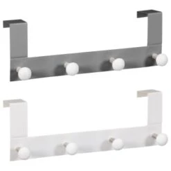 B&M Heavy Duty Overdoor Hooks - White -Home Decor Store 383565 heavy duty overdoor hooks main
