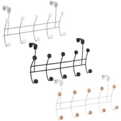 B&M 10 Ball Overdoor Hooks - Silver -Home Decor Store 383570 10 ball overdoor hooks main