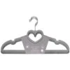 B&M Velvet Heart Shaped Hangers 8pk - Grey -Home Decor Store 383671 8pk velvet shaped hangers hearts grey 2