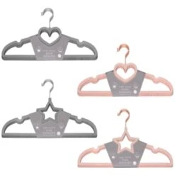 B&M Velvet Heart Shaped Hangers 8pk - Grey -Home Decor Store 383671 8pk velvet shaped hangers main