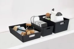 Soho Storage Tub 10 X 30 X 10cm - Graphite -Home Decor Store 384312 384322 384405 soho box graphite group