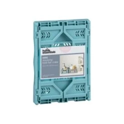 Mini Stacking Fold Flat Crate 22.2 X 15 X 8.7cm - Teal -Home Decor Store 384982 home essebtials mini stacking fold flat crate soft teal