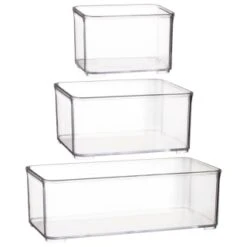 Clear Nestable Storage Tub - Small -Home Decor Store 385001 384979 384985 clear nestable box group