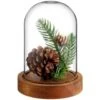B&M Pine Cone Arrangement In Cloche -Home Decor Store 387532 pine cone arrangement in cloche