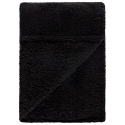 Simply Everyday Teddy Rolled Throw - Black 11 Simply Everyday Teddy Rolled Throw - Black -Home Decor Store 388692 simply teddy rolled throw black 2